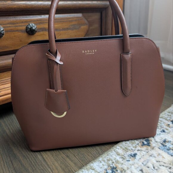 Radley London Liverpool Street 2.0 Medium Leather Satchel Bag Tortoise Color - Picture 15 of 15